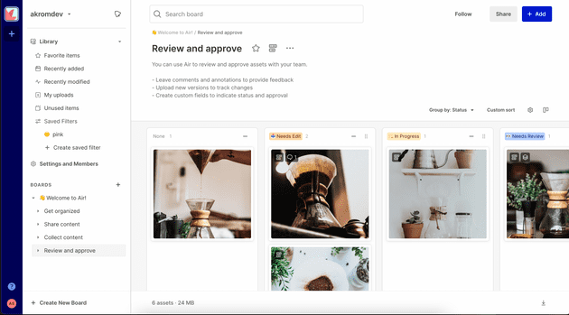 Air creative ops webapp